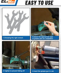 Grease fittings assortment kit, EilxMag 435 pcs SAE/Metric zerk fittings with straight and angled heads and wrenches