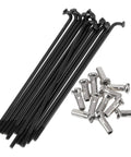 Black 14G 85Mm 304 Stainless Steel Bicycle Spokes Set For Mountain City And Road Wheels With Beefed Up Elbow Spokes 69Mm Without Elbow Length Nipple Size 12x6Mm 1 Pack
