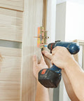 Installation of 4 Inch Spring Hinge Automatic Self Closing Gate Hinges with 90 Degree Positioning on wooden door