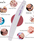 Nail Files For Natural Nails 180 And 240 Grit Emery Boards Double Sided Nail File Set with usage guide