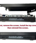 Side view of Top Cover for M720Q M920Q M920X M75Q P330 Mini PC Case with DIY Cooling Holes, clip and screw installation process.