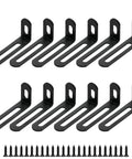 Rock Solid Heavy Duty L Brackets 12 Pack Black Steel Corner Supports 2X1X0.5 Inch Adjustable Right Angle Shelf Mounts With Extended Slots