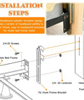 Installation steps for Set Of 4 Bed Frame Conversion Brackets Swaps Bolt On Rig To Hook On Fit With Absolutely Zero Hiccups.