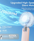 Image of 3 In 1 Personal Neck Fan And Handheld USB Rechargeable Mini Fan With 5 Speed LED Display showcasing upgraded motor.