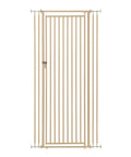 Tough As Nails Extra Tall Cat Gate Heavy Duty Steel Barrier With Foolproof Paw Lock Fits Doorways One Way Swing Door in Beige