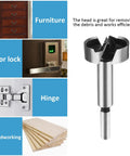 15 Piece Forstner Bit Set For Precision Wood Drilling With Round Shank and Razor Sharp Center Point, ideal for furniture, doors, hinges.