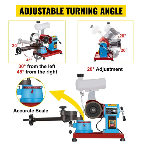 Heavy Duty Rotary Blade Sharpener With Water Injection Cooling For TCT Saw Blades And Carbide Tips Sharpening Machine adjustable turning angles display