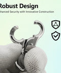 Heavy Duty Marine Grade Stainless Steel Trigger Snap Hooks, 2 Pack shown in close-up with focus on clasp mechanism