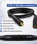 3 Pack LC40 Welding Leads Quick Connector Set for secure weld cable connections with male and female connectors, 350A max