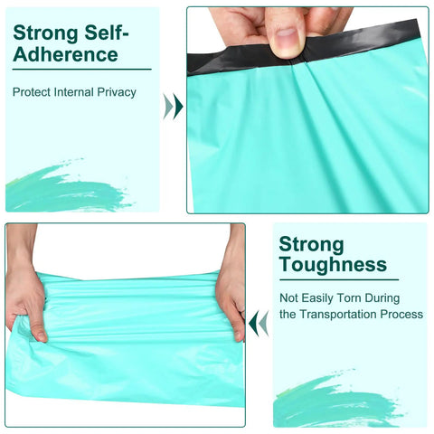 Heavy Duty Teal Poly Mailers 10x13 Inch 200 Pack Featuring Quick Seal Adhesive Strip Waterproof And Tear Proof Shipping Bags That Are Straight Up Built Different For Your Daily Grind