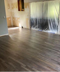 Straight Up Barnwood Aging Wood Wash Hella Eco Friendly For High Tannin Species Creates A Silver Gray Grain Look on newly finished timber flooring.