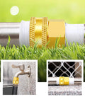 Lead-Free Brass Garden Hose Fitting Adapter 2-Pack Swivel Double Female 3/4 GHT to 1/2 NPT Quick Connect, Easy Install