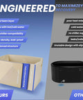 Comparison image showing features of Heavy Duty Rotomolded Cold Plunge Tub With Solid Thermal Build For Hardcore Workouts And Rapid Recovery Leak Proof Ice Bath Tote For Gym Home Outdoor Chill Sessions.
