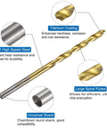 Pro Grade Metric Tap And Drill Bit Set For DIY Projects, M5 X 0.8 Right Hand Taps And 4.2mm Titanium Coated HSS Drill Bits shown