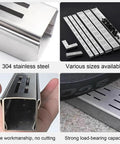 Removable Stainless Steel Channel Drain Kit with Grates for Outdoor Driveways and Patios, Weatherproof French Drain System