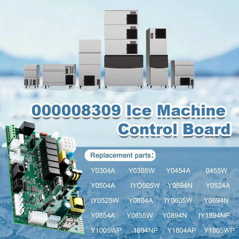 Pro Grade Ice Machine Control Circuit Board Replacement For Commercial And Industrial Ice Makers, Plug In And Play Install Fits ID IB I IR IY SY Series And Wanlido Models, Easy Swap For Fast, Reliable Ice Production; green PCB