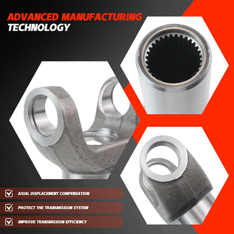 Transmission Slip Yoke For Turbo 400 TH 400 4L80E 4L85E And Torque Converter 1350 Series U Joint Replaces 3-3-5551X steel closeup