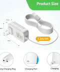 3V Water Flosser Charger Replacement for WP360 WP450 WP462 with 5 ft cable, 110-240V wall adapter, 2 prong connector