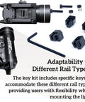 Universal Key Adapter Kit For TLR 1 And TLR 2 Rails 69260 Replacement Parts Easy Drop In Mount Keys and tools shown.