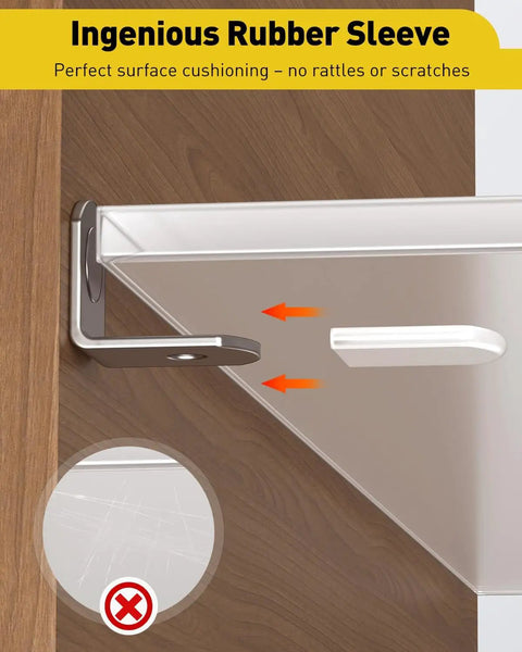 Absolute Game Changer 50 Pack Heavy Duty Shelf Support Pegs With Grippy Rubber Sleeves And Durable Nickel Coating provide a cushioned rubber sleeve.