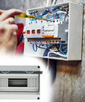 12 Way Circuit Breaker Distribution Box Waterproof IP65 Enclosure For Outdoor And Indoor Use With DIN Rail Mount PC ABS