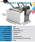 High Speed Automatic Electric Tube Cutter Cuts 3 Hoses Simultaneously Cold Cut Machine For Rubber And Plastic Pipes With LCD Display professional-grade cutter dimensions with specifications and cutting area.