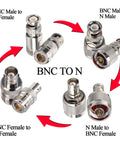 4 Pack N To BNC Coax Adapters Kit Male To Female And Female To Male For Antennas Radios Gold Plated Copper Nickel Brass Durable