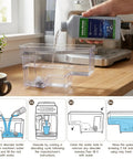 Two Pack Water Filters With Two 250ml Universal Descaler Bottles For Compatible Coffee Machines Plug N Play Easy Fit Replacement Kit Keeps Brew Quality Prevents Scale Prolongs Machine Life: coffee machine tank with descaler pour-in