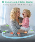 Touchless Ear and Forehead Infrared Thermometer for Kids and Adults With One Button Readout, 40 memory display
