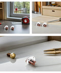 Drawer Slide Repair Kit for Wardrobe and Dresser, showing metal and plastic components with tools for easy installation.