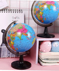 Large Desktop World Globe With Stand For Adults High Definition Geographic Tabletop Globe in assorted colors on desk