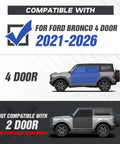 Image showing compatibility for Two Tube Side Steps Compatible With 2021 To 2026 Ford Bronco Four Door.