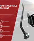 Front Adjustable Track Bar For Jeep Cherokee XJ 1984 To 2001 With 4 To 6.5 Inch Lift Kit Panhard Bar Rod And Relocation Bracket Off Road Ready Upgrade For Improved Steering And Stability., black steel adjustable track bar with bracket and bushings
