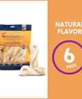 CareChewz Collagen Twist Keys Dog Chew Treats 6 To 7 Inch Natural Flavor Beef Hide Dental Style Snack For Strong Chewers Pack