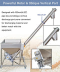Heavy Duty Screw Conveyor Machine With Spiral Feeder And Bucket Conveyor Inclined Type For Powder Materials 220V 1.1kW