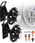 Tough As Nails Heavy Duty Shipping Container Wheels And Axles 8X6.5 Lug Set with axle and mounting hardware for heavy loads.