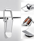 Spring Loaded Toggle Latches With Screws 73 Mm Stainless Steel Silver Small Clamp Clips for secure closures