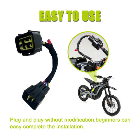 6 Pin Diagnostic Cable Connector For Surron Light Bee X And Light Bee S Electric Motorcycles And Dirt Bikes, 6 Pin Port Diagnostic Adapter For Controller And Battery Connections