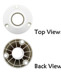 Surface Mount Base Anchor Flange For 1.9 Inch Pool Rail And Handrail Ladder To Concrete Or Wood Deck Ivory White 1 Pack 3 Inch Base