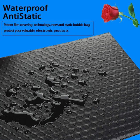10 Pack Large Anti Static Bubble Bags 11.8x15.7in 30x40cm with water droplets showcasing waterproof cushioning