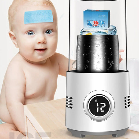Keep Your Daily Drip Just Right With Smart Temp Control Dual Action Car Cup Warmer Cooler with a baby nearby.