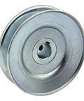One Groove 3.5 Inch V Belt Pulley For A B 5L 4L Belts, 5/8 Inch Bore, 1020 Steel Zinc Plated Motor Pulley With Keyseat, angle view