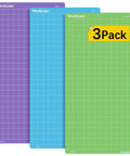 WorkLion 12x24 cutting mats, 3-pack in purple, blue and green with grid surface for Cricut Explore/Air/Maker