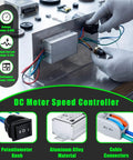 All In One 12V 24V DC Geared Motor Kit With Speed Controller 3500 7000 RPM, DC motor speed controller being installed