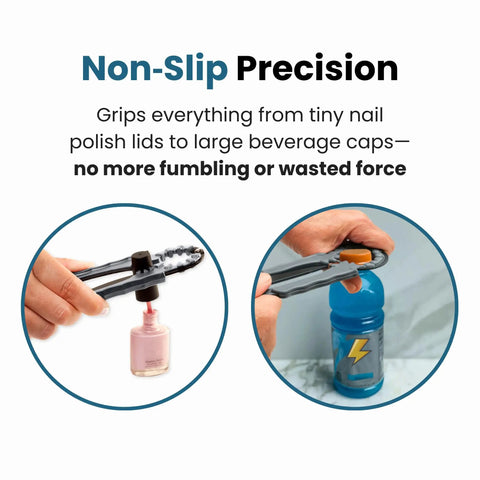3 In 1 Bottle Opener For Jars Bottles And Cans No Sweat Easy Grip Tool For Weak Hands Twist Caps Pull Tabs Pop Tops Small Lids Arthritis Aid Manual Kitchen Tool Black on nail polish and bottle caps