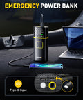 Go To Portable Tire Inflator Air Compressor With Gauge 150 Psi Fast Inflation In Under 1 Minute 5200mAh Power Pack