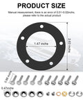 5 Hole Fuel Tank Gasket Kit for Marine Electric and Mechanical Senders, Fits 03572810 Style with screws and washers displayed