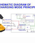 Schematic diagram of 2 In 1 Low Voltage Protector For Batteries, 40A DC 5V To 60V Cutoff With LCD Display and battery connection