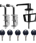 Durable Shed Door Hardware Kit With Hinges Latch Lock And Handle A Complete Gate Hardware Set for secure shed doors with lock and keys
