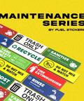 Daily Lubrication Stickers For Heavy Duty Machinery And Equipment - 2x1 Inch Maintenance Labels, 20 Count, Ultra Durable USA Made, Clear Lubrication Reminders To Prolong Equipment Life And Cut Downtime. Maintenance series labels on yellow background